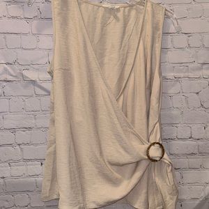 New never work ivory dressy tank top